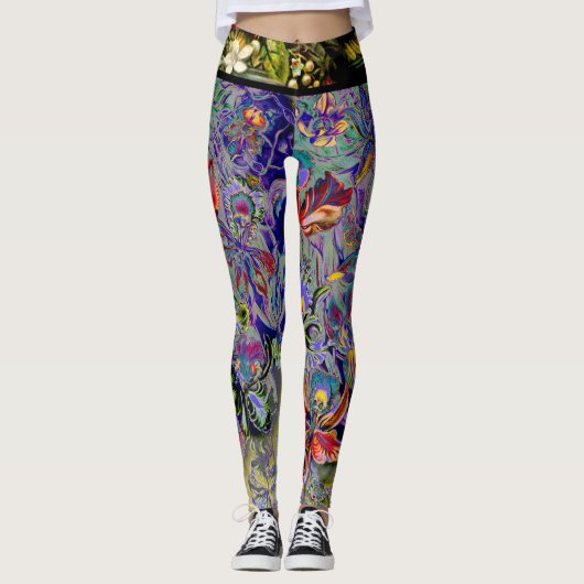 Boho Orchid Flower Leggings (Voorkant)
