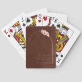 Boho Orchidee Boog Bruiloft Dankjewel ID959 Pokerkaarten (Achterkant)