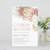 Boho Orchideeën en Palm Koppels Bruiloft Uitnodigi (Staand voorkant)