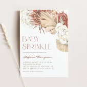 Boho Orchids en Gedroogde Palm Leaves Baby Sprinkl Kaart