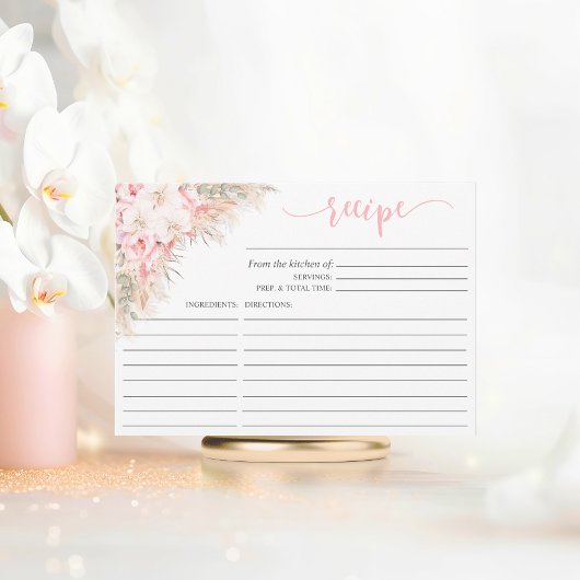 Boho Orchids Pampas Bloemen Vrijgezellenfeest RECE Informatiekaartje