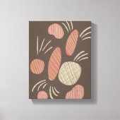 Boho Organic Stone Boulders Collage Canvas Afdruk (Voorkant)