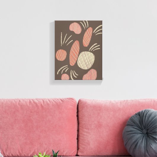 Boho Organic Stone Boulders Collage Canvas Afdruk (Insitu (Woonkamer))