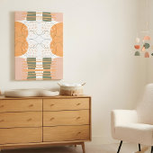 Boho Organische Abstracte Kunst Moderne Minimalist Canvas Afdruk