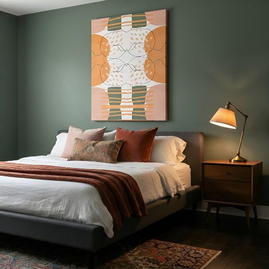 Boho Organische Abstracte Kunst Moderne Minimalist Canvas Afdruk