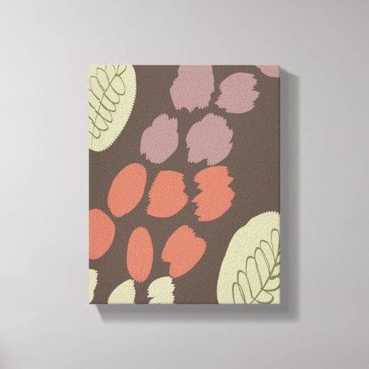 Boho Organische Botanische Bloemige Giraffe Doodle Canvas Afdruk (Voorkant)