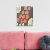 Boho Organische Botanische Bloemige Giraffe Doodle Canvas Afdruk (Insitu (Woonkamer))