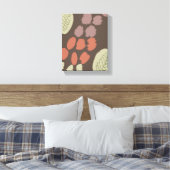 Boho Organische Botanische Bloemige Giraffe Doodle Canvas Afdruk (Insitu (Slaapkamer))