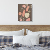 Boho Organische Stenen Rotsblokken Collage Canvas Afdruk (Insitu (Slaapkamer))