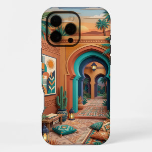 Boho Oriental iPhone 16 Pro Max Hoesje   Teal Terr