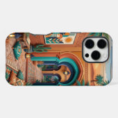 Boho Oriental iPhone 16 Pro Max Hoesje | Teal Terr (Achterkant horizontaal)