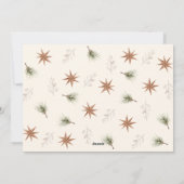 Boho Ornament Surround Flat Holiday Kaart (Achterkant)