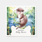 Boho Otter-Baby shower Servet (Voorkant)