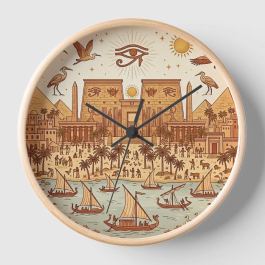 Boho Oud-Egyptische Stad Illustratie-Terracotta (Voorkant)