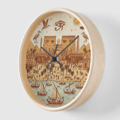 Boho Oud-Egyptische Stad Illustratie-Terracotta (Hoek)