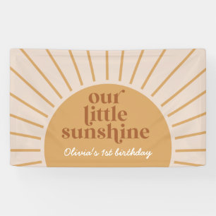 Boho Our Little Sunshine 1e verjaardag Spandoek