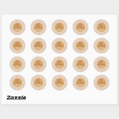 Boho Our Little Sunshine Verjaardag Ronde Sticker (Vel)