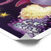 Boho Ours-weergave die in de ruimte vaart Poster (Hoek)