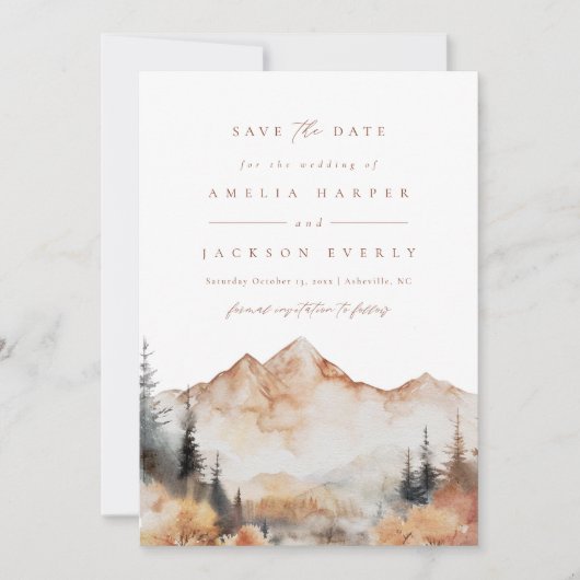 Boho Outdoor Bruiloft Save The Date Kaart (Voorkant)