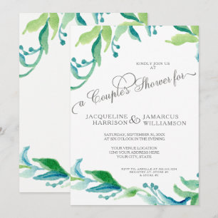 BOHO Outdoor Garden Olive Branch Couples Shower Kaart