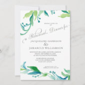 BOHO Outdoor Garden Olive Branch Rehearsal Dinner Kaart (Voorkant)