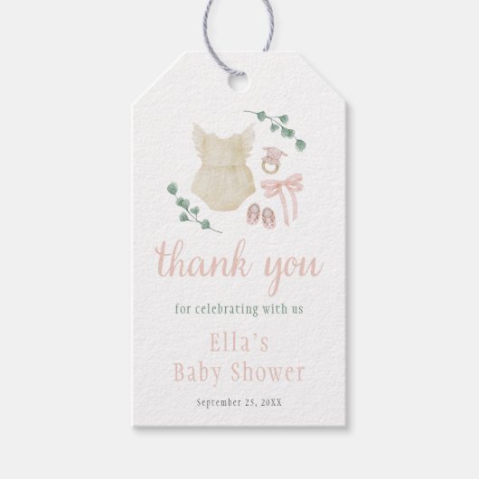 Boho  Outfit Baby shower Cadeaulabel (Voorkant)