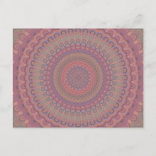 Boho oval mandala briefkaart