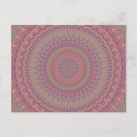 Boho oval mandala briefkaart (Voorkant)