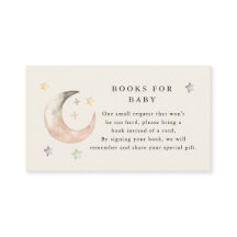 Boho Over de maan Boek verzoek Baby shower