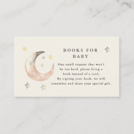 Boho Over de maan Boek verzoek Baby shower Informatiekaartje