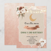 Boho over de maan uitnodiging (Voorkant / Achterkant)
