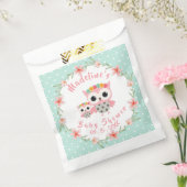 Boho Owl Baby shower Favor Bag Bedankzakje (Gezegeld)
