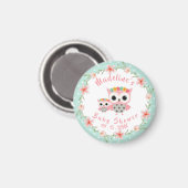 Boho Owl Baby shower Magnet (Voorkant / Achterkant)