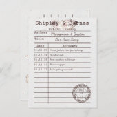 Boho Owl Feather Library Kaart Bewaar de datum | (Voorkant / Achterkant)