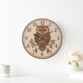 Boho Owl Large Wall Clock Grote Klok (Huis)