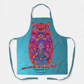 Boho Owl Schort: kleurrijke creativiteit in de keu Schort (Voorkant)