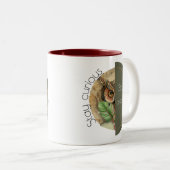 Boho Owl “Stay Awake” Art Tweekleurige Koffiemok (Voorkant rechts)