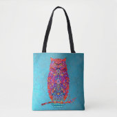 Boho Owl Tas: Levendige kunst - Dagelijkse stijl Tote Bag (Voorkant)