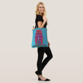 Boho Owl Tas: Levendige kunst - Dagelijkse stijl Tote Bag (Op model)