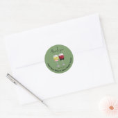  Boho Paar Wijn bruiloft dank u Ronde Sticker (Envelop)