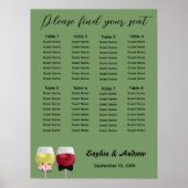  Boho paar Wijn bruiloft Zitting Grafiek Poster (Voorkant)