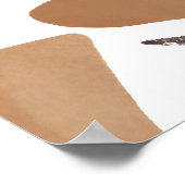 Boho paard Leaf Botanische kunststijl Eenvoudig Mo Poster (Hoek)