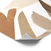 Boho paard Leaf Botanische kunststijl Eenvoudig Mo Poster (Hoek)