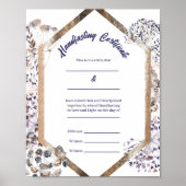 Boho paardebloem Pagan Handfasting Certificaat Poster (Voorkant)