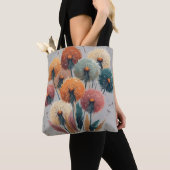 Boho Paardenbloem Bloemen Tote Bag (Dichtbij)