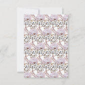 Boho paardenbloem bloemenpagan handvasten RSVP kaartje (Achterkant)