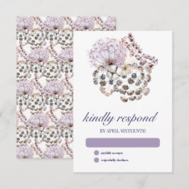 Boho paardenbloem bloemenpagan handvasten RSVP kaartje