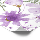 Boho Paars Baby shower Welkomstteken Poster (Hoek)