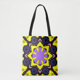 Boho paars, blauw, roze design. Een verklaring afl Tote Bag