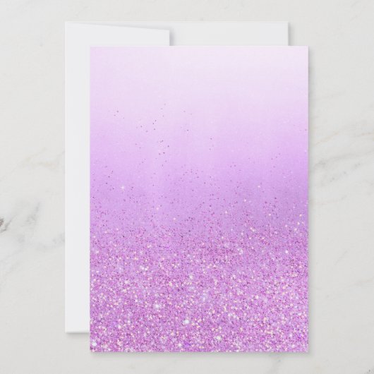 Boho Paars Een Kleine Vlinder Meisje Baby Shower  Kaart (Achterkant)